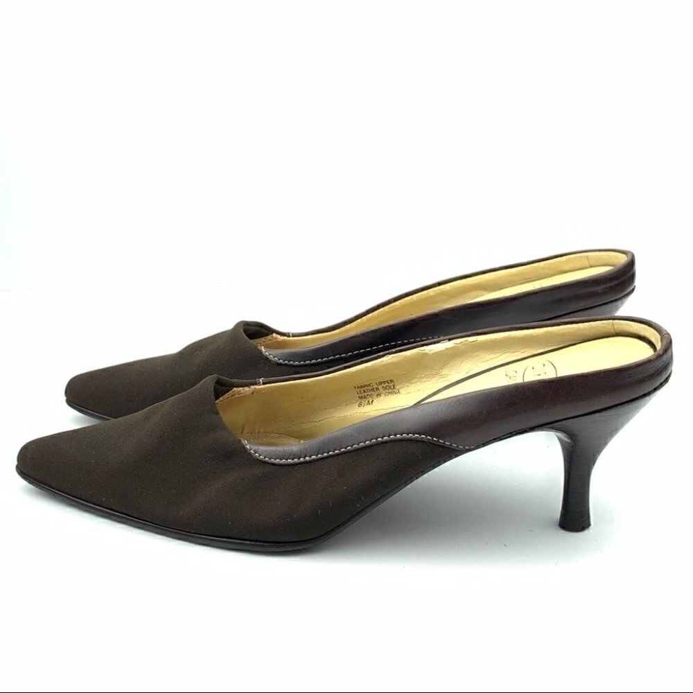 Circa Joan David Womens heels size 6.5 brown mules - Picture 4 of 13